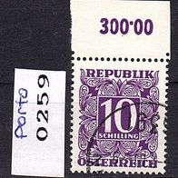 H686 Österreich Portomarke Mi. Nr. 259 Ziffernzeichnung o <