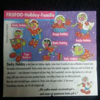Fremdfiguren / Onken Beipackzettel Frufoo - Holiday - Familie Ducky Holiday