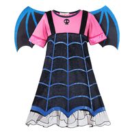 Vampirina Kostüm Set Für Mädchen – Kleid Mit Flügeln & Haarreifen, Größe 100-140, Für Karneval & Halloween