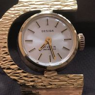 Desira 17 Rubis Incabloc Damen Armbanduhr leicht vergoldet 50-er, Handaufzug