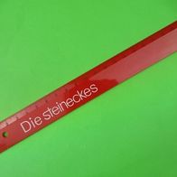 NEU Lineal 20 cm Länge rot mit Werbeaufdruck "Die Steineckes" Kunststoff Plastik
