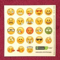 Stickerbogen Emoji 23 St. Aufkleber Smiley Emoticon Whatsapp