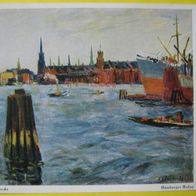 Wiechmann Bildkarte - Anton Lamprecht: Hamburger Hafen - Postkarte