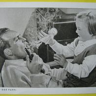 Postkarte - 1950er - Vater / Kind / Pfeife / Rauchen / SW / ungebraucht
