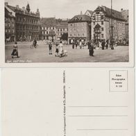 Eger Cheb Fotokarte 1939 Adolf Hitler Platz mit Personen Kinderwagen nicht beschriebe