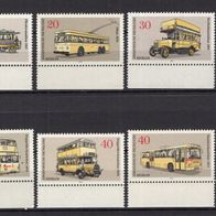 Berlin 1973 Berliner Verkehrsmittel (II): Omnibusse MiNr. 446 - 451 postfr. Unterrand