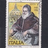 Italien, 1985, Mi. 1919, Papst Sixtus V, 1 Briefm., gest