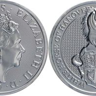 Großbritannien 5 Pounds 2020 Silber 2 oz White Horse of Hanover