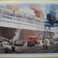 Postkarte - Dampfer "Bremen" um 1935 - Gemälde von A. Kircher - Post / Schiff / Neu