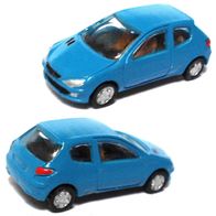 Peugeot 206 ´98 - ´06, blau, 3D-Druck-Kleinserie, Ep5, panzer-shop, Spur N 1:160