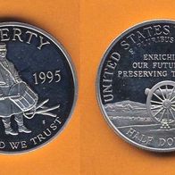 USA Half Dollar 1995 S Bürgerkrieg Polierte Platte