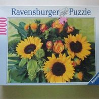 Puzzle 1000 Teile Sommerlicher Blumenstrauß - Sonnenblumen von Ravensburger