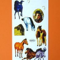 Kleiner Stickerbogen: 7 Glanz - Aufkleber Pferdefreunde Pferde Pony Sticker C