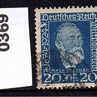 Dr154 Deutsches Reich Mi. Nr. 369 (1) - 50 Jahre Weltpostverein o <