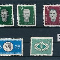 3675 - DDR Briefmarken Michel Nr.753,765,767,786,798 frisch Jahrg.1960