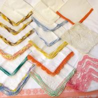 15 umhäkelte Damen Taschentücher * Ziertücher
