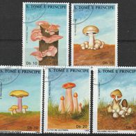 Sao Tome und Principe Michel 1043 - 1047 Gestempelt o - Pilze