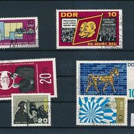3699 - DDR Briefmarken Michel Nr.1159,1163,1174,1176,1193,1229 gest. Jahrg.1966