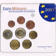 Euro - "Kursmünzensatz 2003 J" Deutschland in Stempelglanz