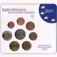 Euro - "Kursmünzensatz 2004 F" Deutschland in Stempelglanz