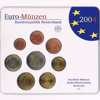 Euro - "Kursmünzensatz 2004 G" Deutschland in Stempelglanz