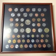 61 verschiedene Kursmünzen aus 5 Kontinenten + Sammelbox