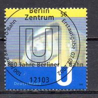 Bund BRD 2002, Mi. Nr. 2242 Berliner U-Bahn, gestempelt #20657