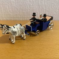 Seiffener Miniaturen - Brautkutsche offen blau / VundHF 51/13