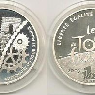 Frankreich 1 1/2 Euro 2003 Tour de France Radrennen / Zieleinfahrt
