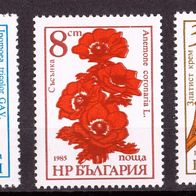Bulgarien - Postfrisch Mi-Nr. 3489-91 „Freimarke: Gartenblumen“ nur 25%Mi