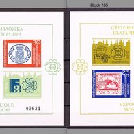 Bulgarien - Postfrisch Mi-Nr. Bl. 184-193 "Briefmarkenausstellung" nur 25%MI