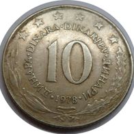 Jugoslawien 10 Dinar 1978 ## Li7