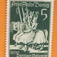 Danzig Mi.302 Postfrisch Marke mit Falz