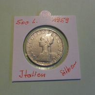 Italien 1959 500 Lire Silber in bester Qualität