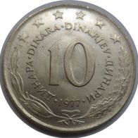 Jugoslawien 10 Dinara 1977 ## B