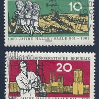 DDR, 1961, Michel-Nr. 833-834, gestempelt