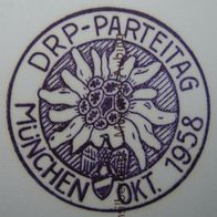Postkarte - München - Deutsche Reichs Partei 1958 - SW / ungebraucht