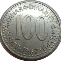 Jugoslawien 100 Dinar 1987 ## Li