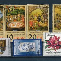 3738 - DDR Briefmarken Michel Nr.3227,3243,3269-3272,3276gest. Jahrg.1989