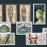 3741 - DDR Briefmarken Michel Nr.3234,3235,3239,3250,3265,3285-3287 gest Jahrg.1989