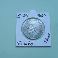 Deutschland BRD 1964 5 DM Fichte Silber 1762-1814 * *