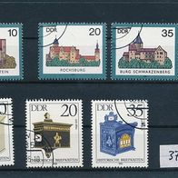 3748 - DDR Briefmarken Michel Nr.2924-2926,2976-2978,2980 gest Jahrg.1985