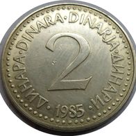 Jugoslawien 2 Dinara 1985 ## Kof5-1C