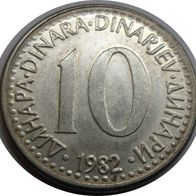 Jugoslawien 10 Dinara 1982 ## B1