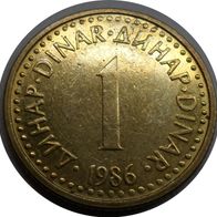 Jugoslawien 1 Dinar 1986 ## S10