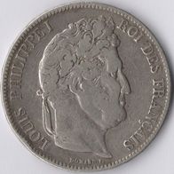 Frankreich 5 Francs 1842 BB (S) Louis Philippe I. (1830-1848) ROI DES Francais)