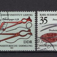DDR 1981 Karl-Sudhoff-Stiftung, Leipzig MiNr. 2640 - 2645 gestempelt
