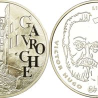 Frankreich 1 1/2 Euro 2002 Silber Farbmünze Gavroche / Victor Hugo