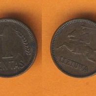 Litauen 1 Centas 1936 Top