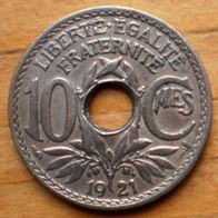 10 Centimes 1921 Frankreich